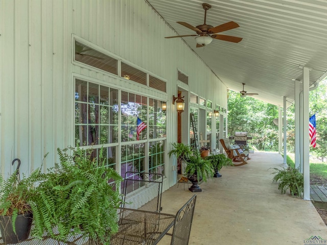 view of patio / terrace featuring covered porch