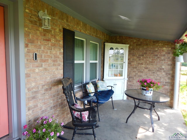 view of patio with covered porch