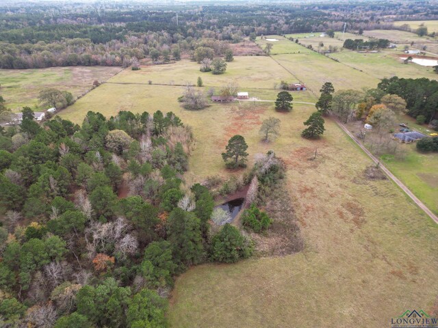 bird's eye view featuring a rural view