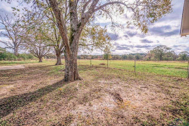 view of yard featuring a rural view