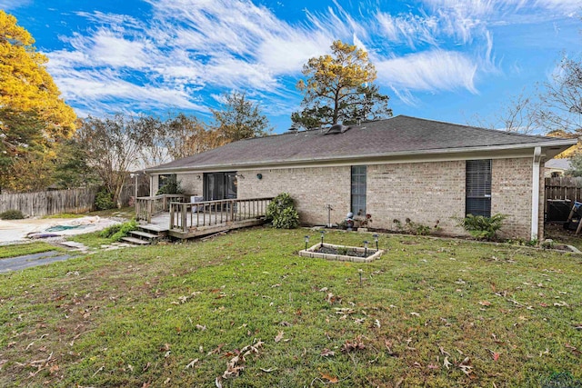 5 Amy Scott Ct, Longview, TX 75605 - rear view of property with a deck and brick siding