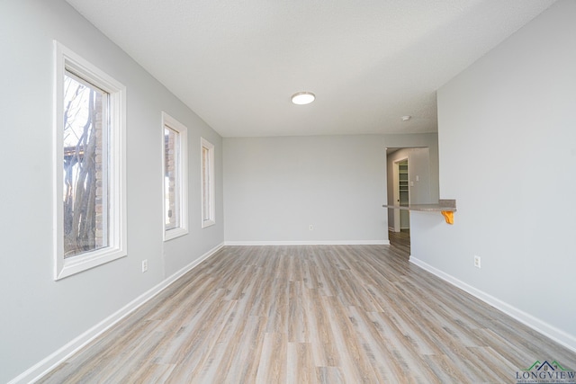 empty room featuring light wood-type flooring