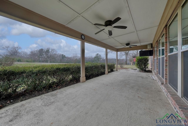 view of patio / terrace with ceiling fan