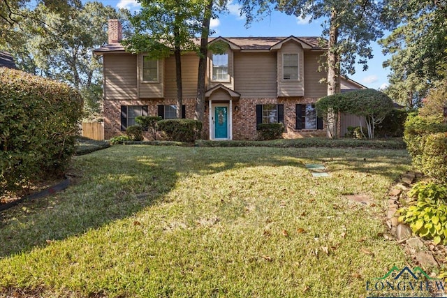 view of front property with a front yard