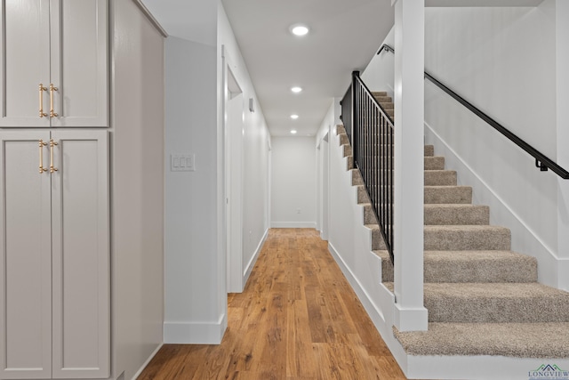 330 Forest Hls, Hallsville, TX 75650 - stairs featuring recessed lighting and wood finished floors