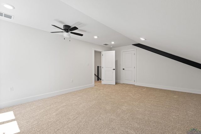 330 Forest Hls, Hallsville, TX 75650 - empty room featuring light colored carpet, recessed lighting, and a ceiling fan
