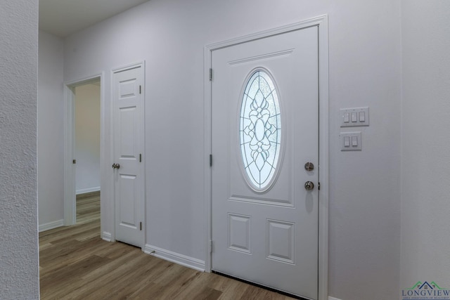 foyer featuring light hardwood / wood-style flooring