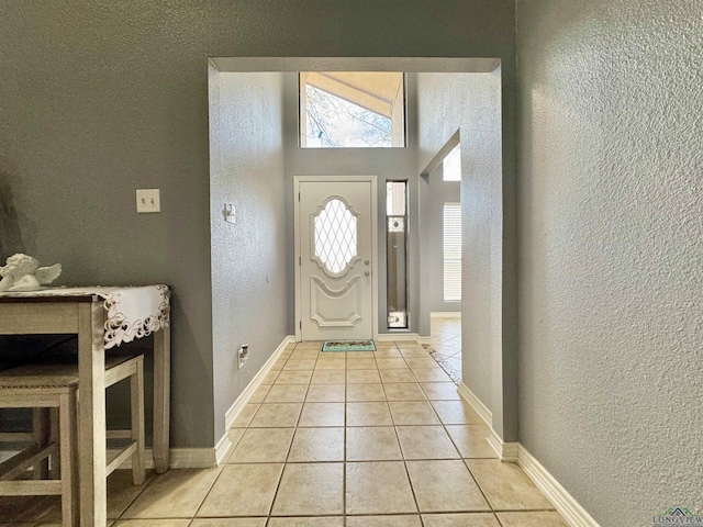 view of tiled foyer