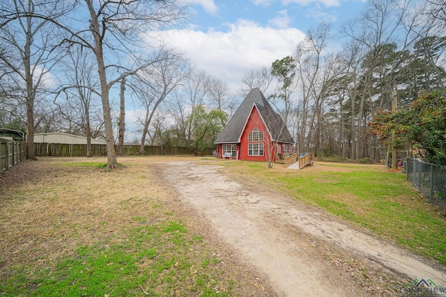 view of road featuring driveway