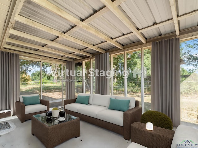 sunroom / solarium featuring a wealth of natural light