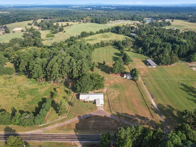 bird's eye view featuring a rural view