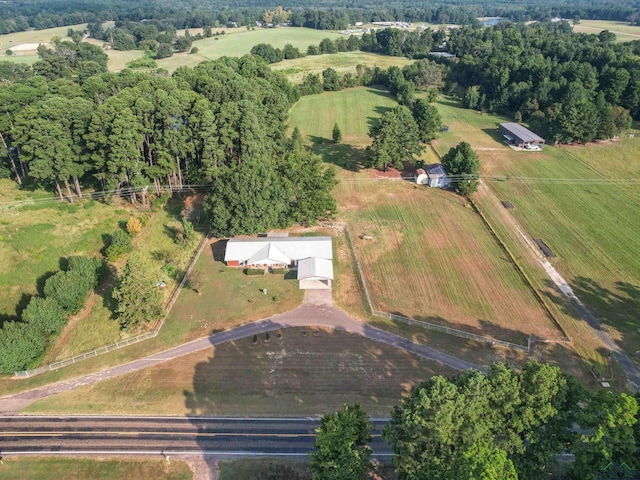 drone / aerial view featuring a rural view