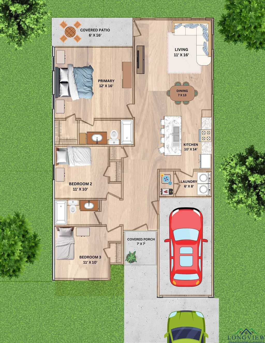 504 Jeanette Ave, Gladewater, TX 75647 - plan