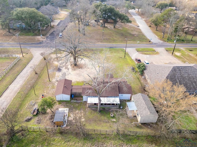 drone / aerial view featuring a rural view