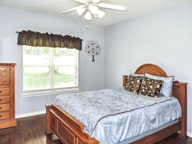 204 Widgeon Rd, Gilmer, TX 75645 - bedroom with dark wood-style flooring and ceiling fan
