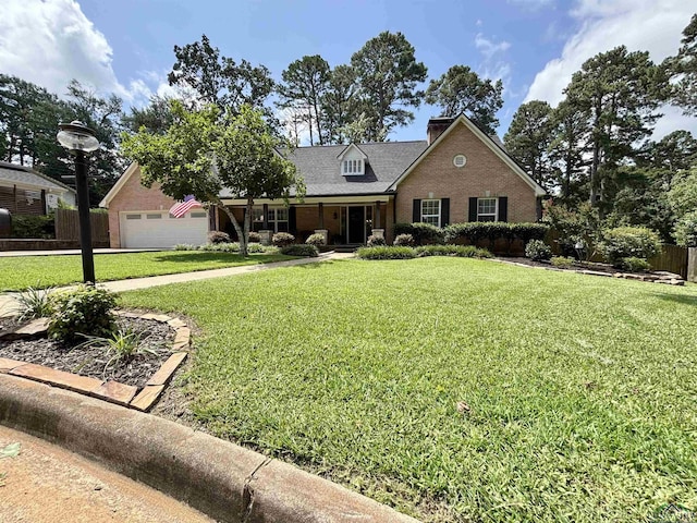 3 Lindsey Ln, Longview, TX 75601 - view of front of home featuring brick siding, a chimney, and an attached garage
