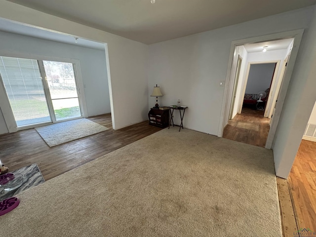 empty room featuring hardwood / wood-style flooring