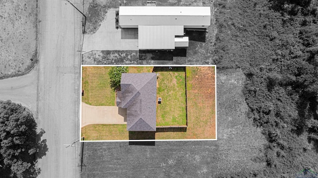 1700 Van Zandt Ave, Marshall, TX 75670 - view from above of property featuring property boundaries highlighted