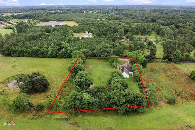 154 County Rd 117, Carthage, TX 75633 - aerial view of property's location featuring property parcel outlined