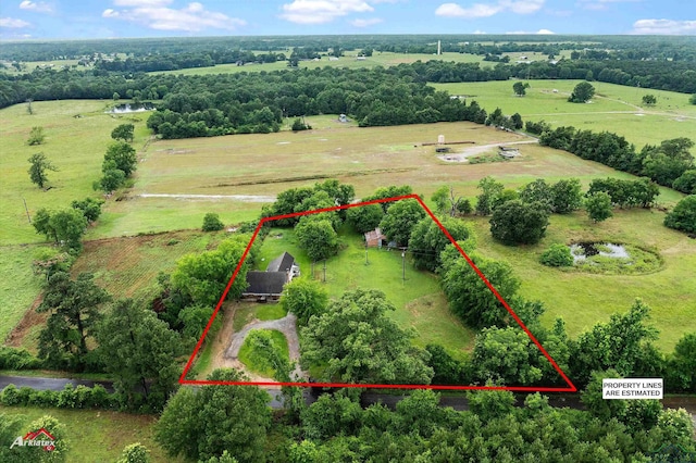 154 County Rd 117, Carthage, TX 75633 - view of rural area with property boundaries highlighted and a pastoral area
