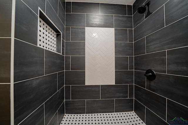 room details with tiled shower