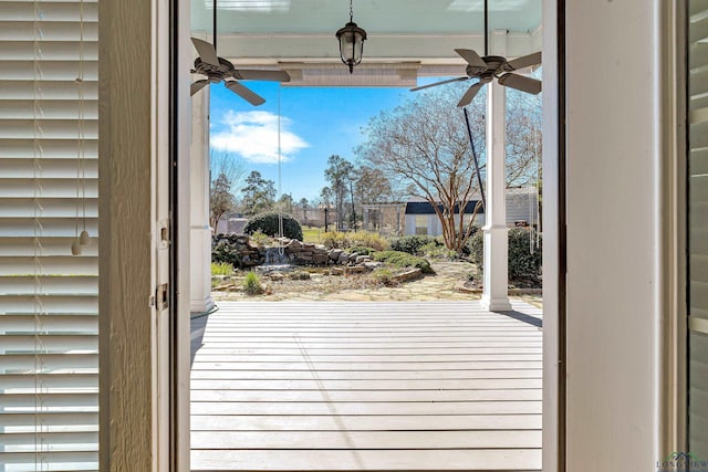 view of doorway to outside