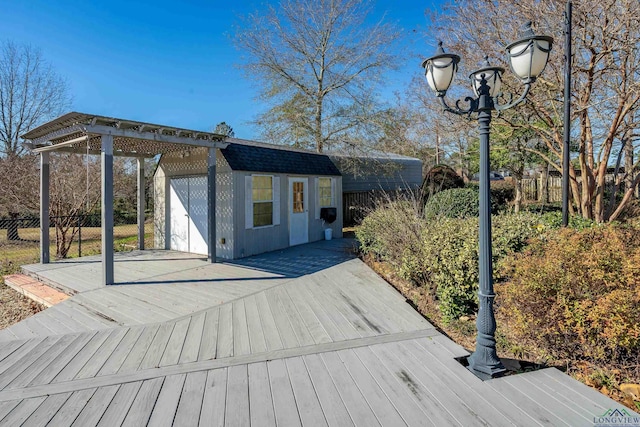 view of wooden deck