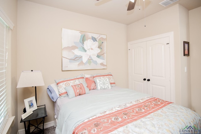 2131 Page Creek Trl, Longview, TX 75601 - bedroom featuring a closet and ceiling fan