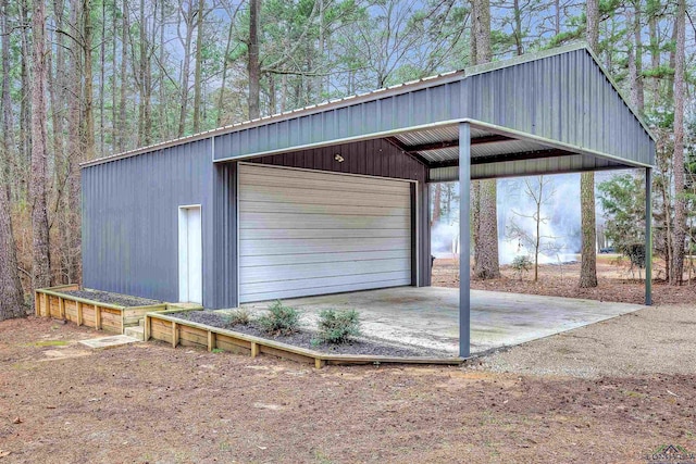 garage with a detached garage