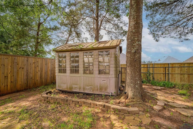 2120 Page Rd, Longview, TX 75601 - view of shed with a fenced backyard
