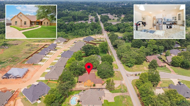 2120 Page Rd, Longview, TX 75601 - aerial view of residential area featuring property boundaries highlighted
