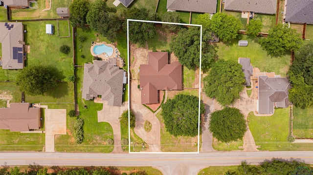 2120 Page Rd, Longview, TX 75601 - aerial view of residential area with property boundaries highlighted and a pool