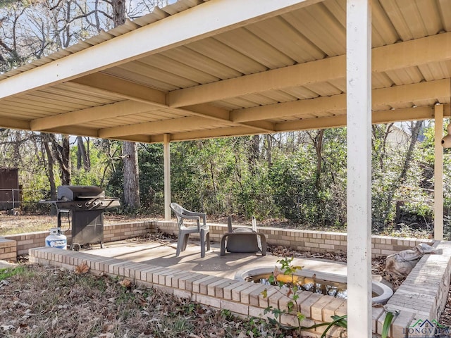 view of patio / terrace featuring grilling area