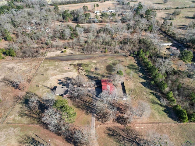 aerial view with a rural view