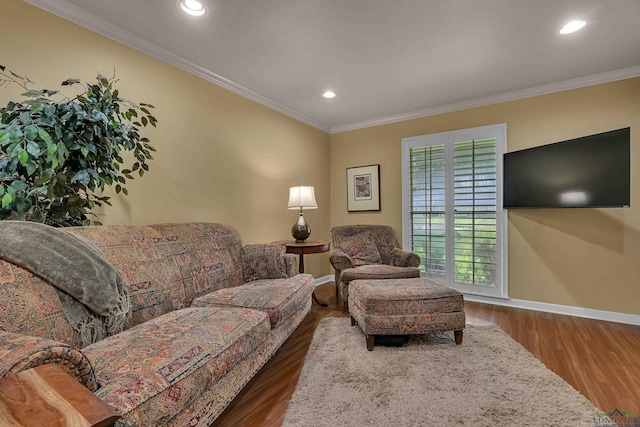 1303 Le Duke Blvd, Longview, TX 75601 - living room with crown molding, recessed lighting, and wood finished floors