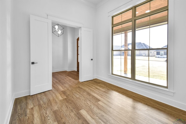 empty room featuring hardwood / wood-style floors