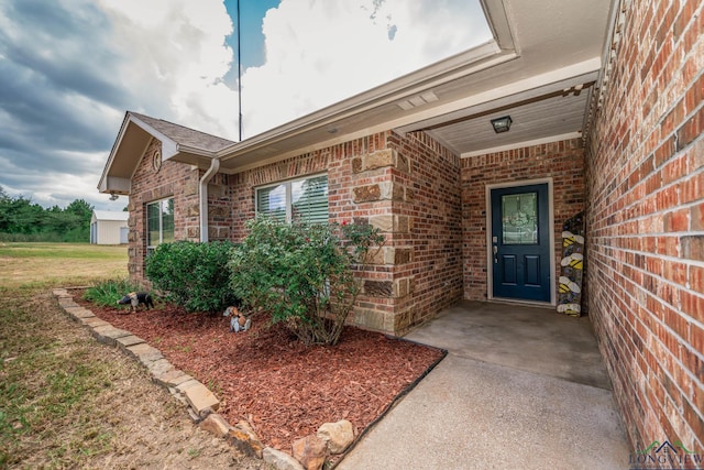 16591 Landons Way, Winona, TX 75792 - property entrance featuring brick siding