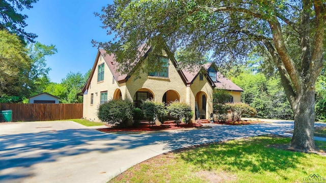 view of tudor-style house