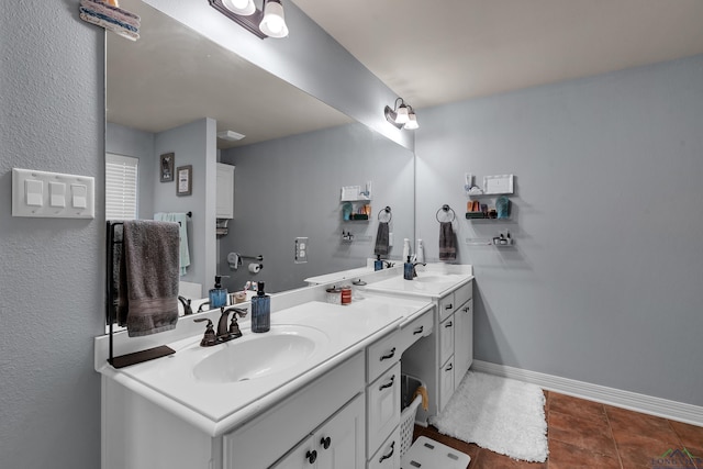 167 Labrador Ln, Hallsville, TX 75650 - full bath with a sink, baseboards, double vanity, and tile patterned flooring