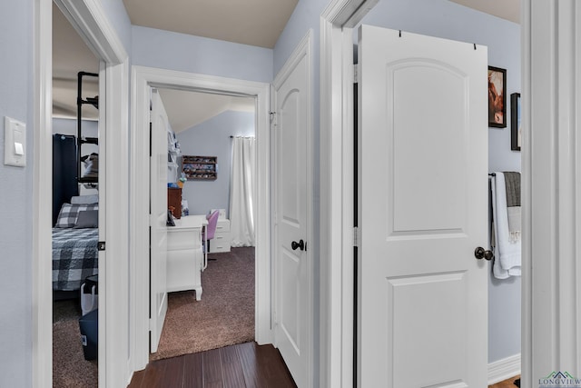 167 Labrador Ln, Hallsville, TX 75650 - hallway with dark wood-style flooring