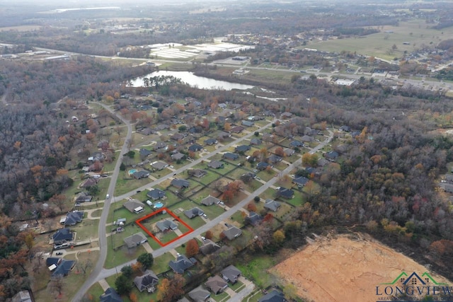 846 Edgewood Cir, Lindale, TX 75771 - view of property location featuring property boundaries highlighted and a large body of water