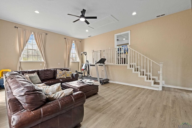 living room featuring hardwood / wood-style flooring