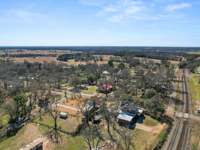 aerial view featuring a rural view