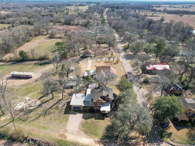 aerial view featuring a rural view