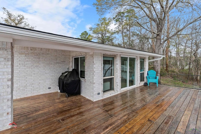 deck with grilling area