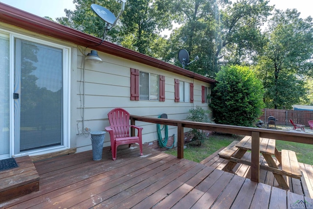 view of wooden terrace