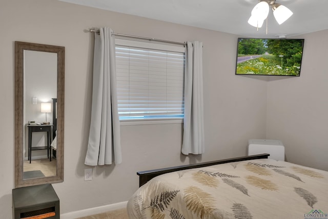 bedroom with ceiling fan