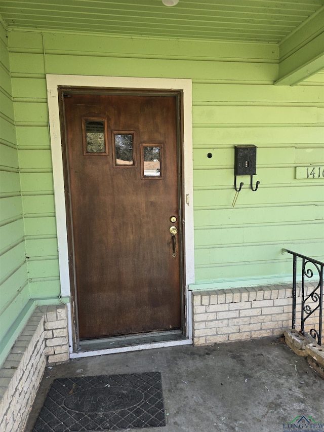 view of doorway to property