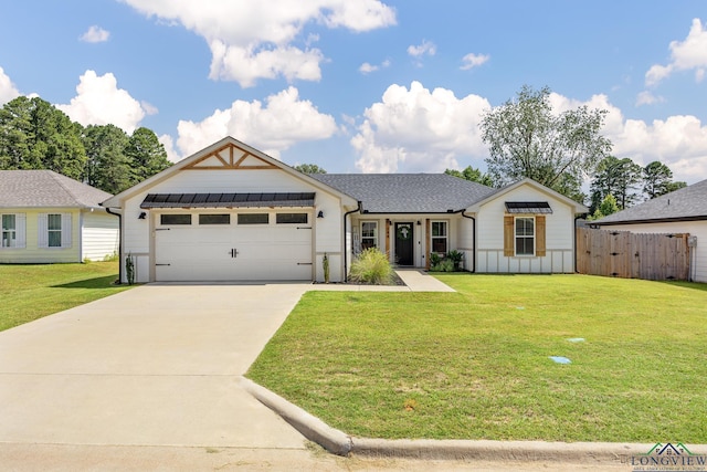 144 Brenlind Ln, Mineola, TX 75773 - modern inspired farmhouse with an attached garage and concrete driveway
