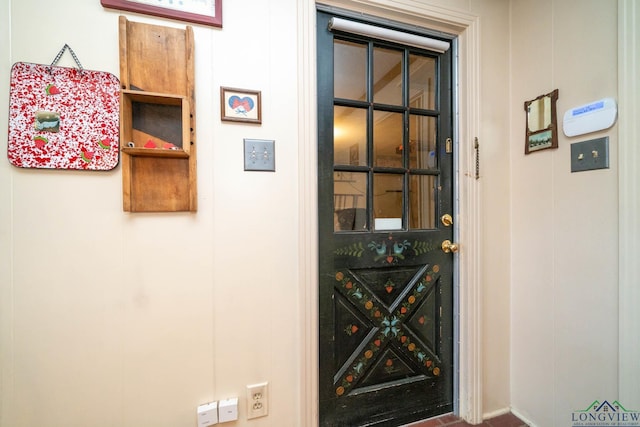 view of wine cellar